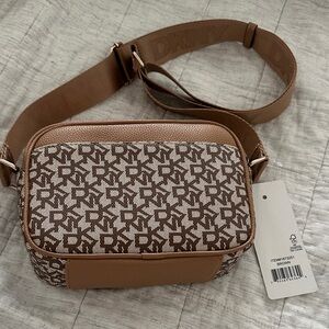 DKNY Tan and Brown Belt Bag